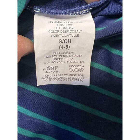 Miraclesuit NWT Size S Padded One Piece Blue Green Stripe Halter Top Slimming - Picture 7 of 8